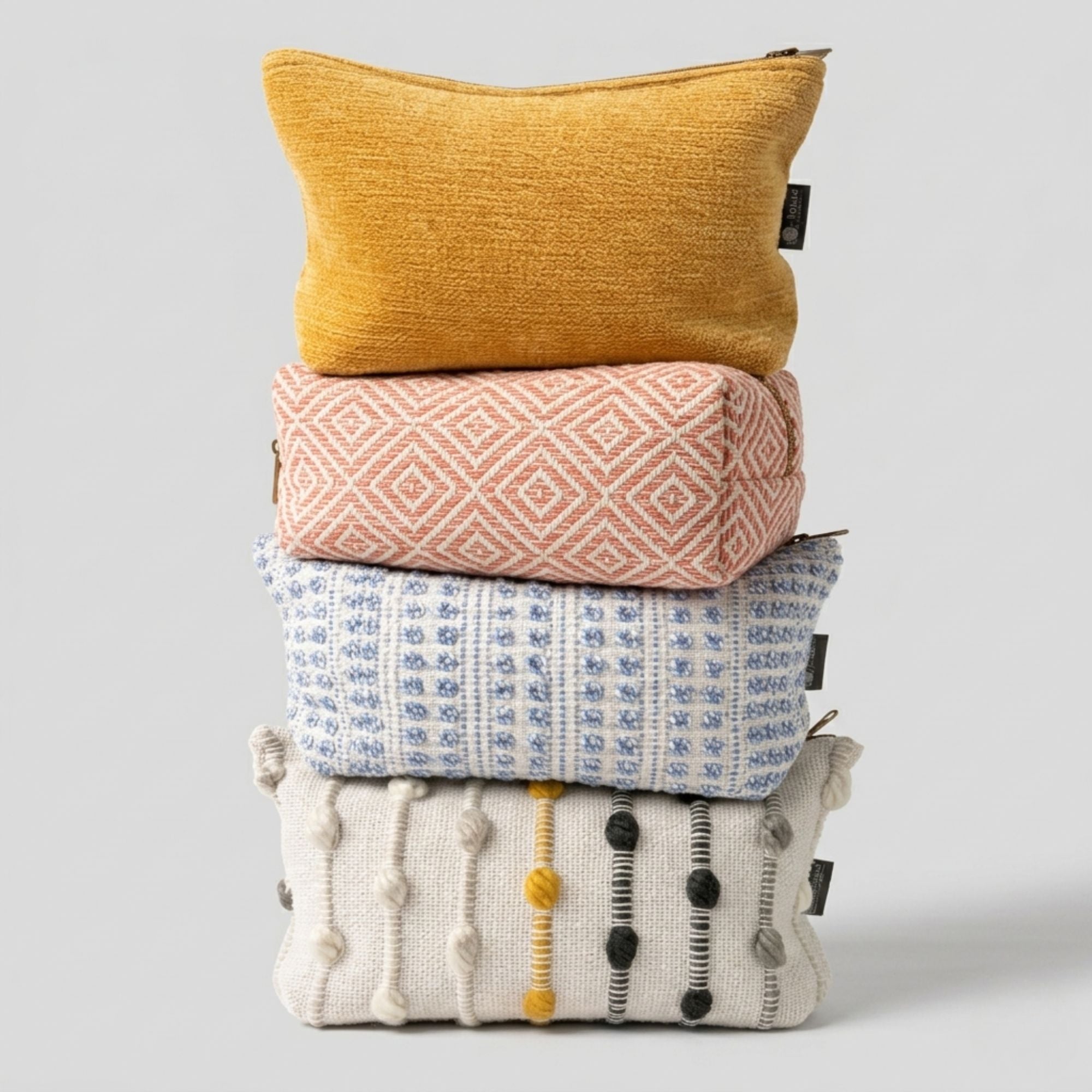 Nomad Sari Indian Jacquard Toiletry Bag - Marigold Loom